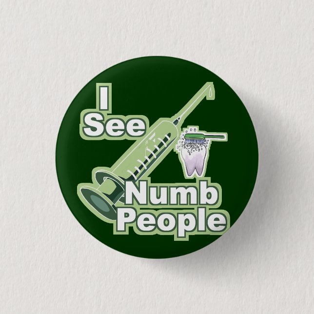 I See Numb People 3 Cm Round Badge (Front)