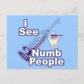I See Numb People Postcard