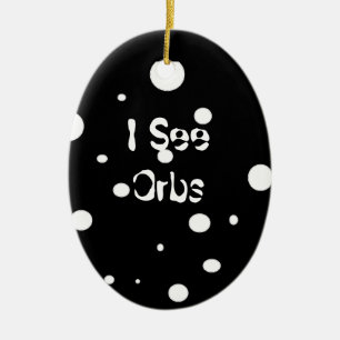 I See Orbs-oval ornament