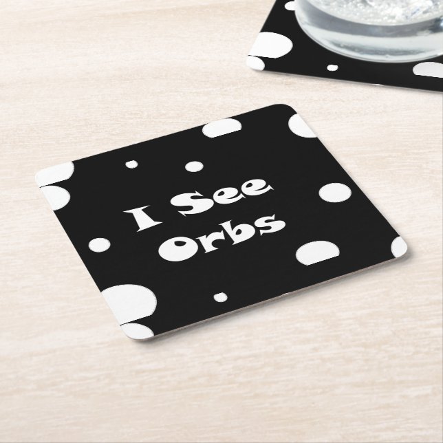 I See Orbs-paper coaster (Angled)