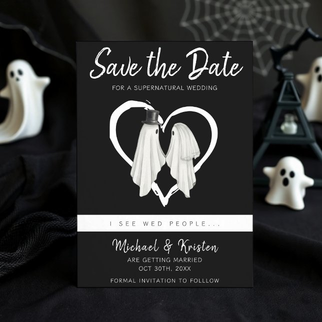 I See Wed People Gothic Ghost Halloween Wedding Save The Date (I See Wed People Gothic Ghost Halloween Wedding Save The Date
)