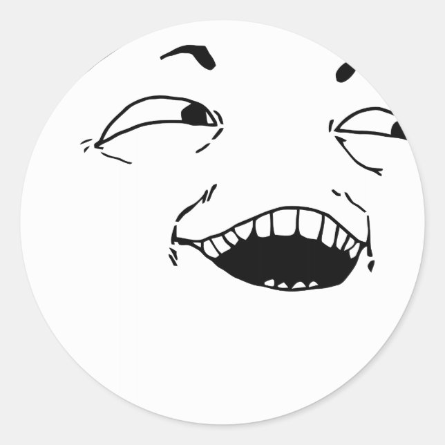 I see what you did there - meme classic round sticker (Front)