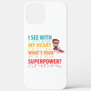 I See With My Heart Boy - Blindness Braille iPhone 12 Pro Max Case