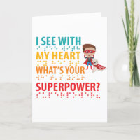 I See With My Heart Boy - Blindness Braille