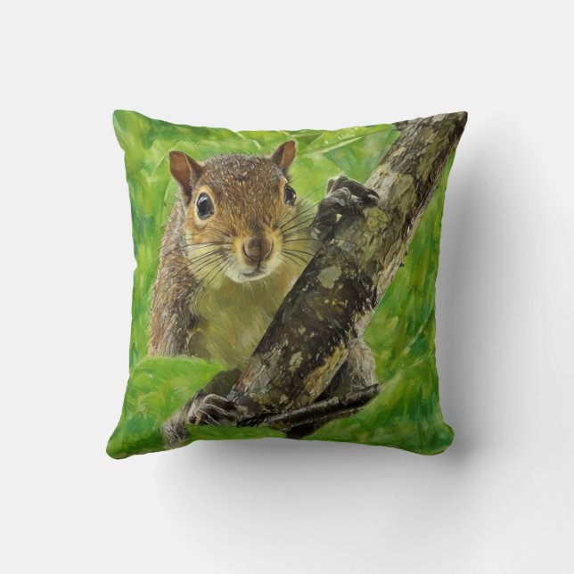 I See You Cute Squirrel Cushion (Back)