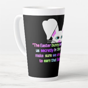 I See You, Easter Bunny Large Latte Mug