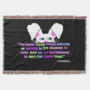I See You, Easter Bunny Throw Blanket