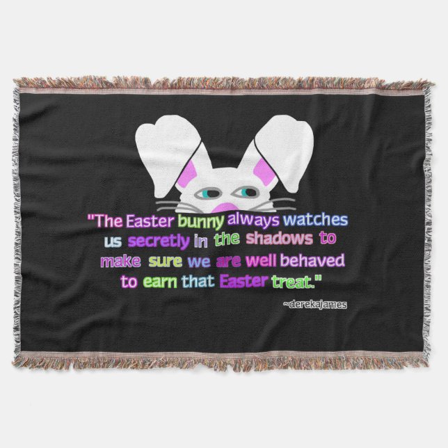 I See You, Easter Bunny Throw Blanket (Front)