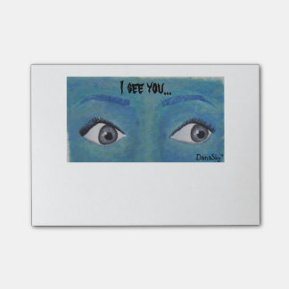 "I see you" EYES Post It Notes Notepad