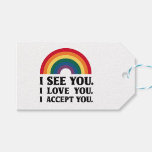 I See You I Love You I Accept You LGBTQ Gift Tags
