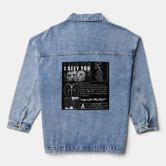 I See You" Soul Connection Art - Minimalist Black Denim Jacket