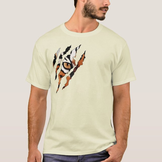 I See You. Tiger Eye And Claw T-Shirt (Front)