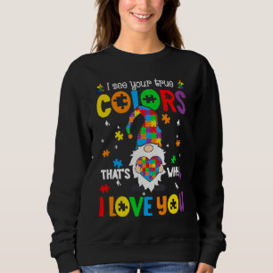 I See Your True Colors Gnomes Autism Awareness Spe Sweatshirt