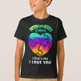I See Your True Colors, Puzzle World Autism Awaren T-Shirt