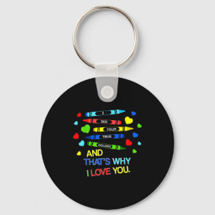 I See Your True Colors World Autism Awareness Mont Key Ring