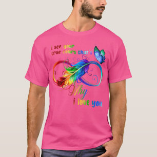 I See Your True Colour Infinity Rainbow Neurodiver T-Shirt