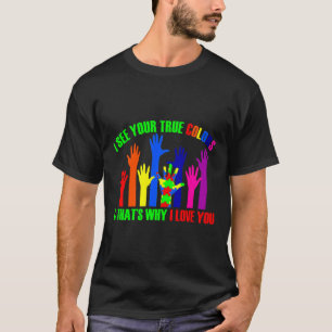 I See Your True Colours Autism Awareness Hand Men T-Shirt