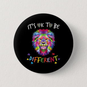 I See Your True Colours Lion Autism Awareness Day 6 Cm Round Badge