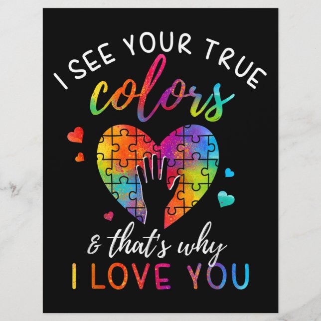 I See Your True Colours, Puzzle World Autism Flyer (Front)