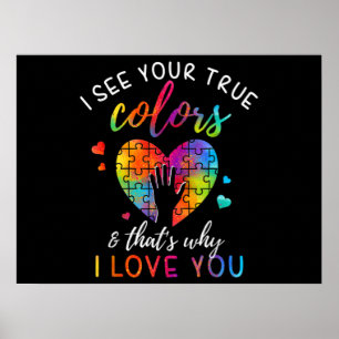 I See Your True Colours, Puzzle World Autism Poster