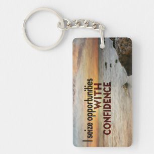 "I seize opportunities" Motivation Affirmation Key Ring
