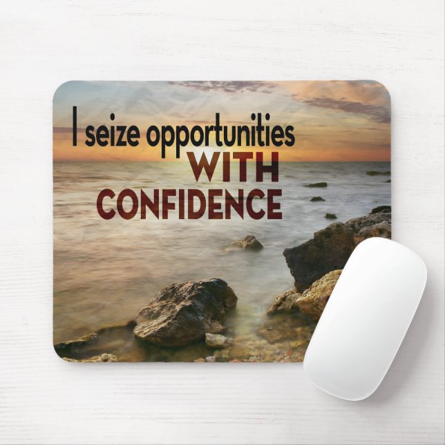 "I seize opportunities" Motivation Affirmation Mouse Pad (With Mouse)
