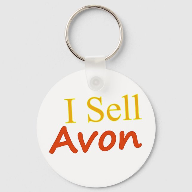 I-Sell-Avon-White Background Key Ring (Front)