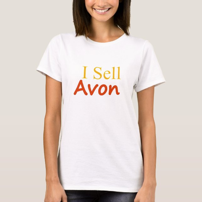 I-Sell-Avon-White Background T-Shirt (Front)
