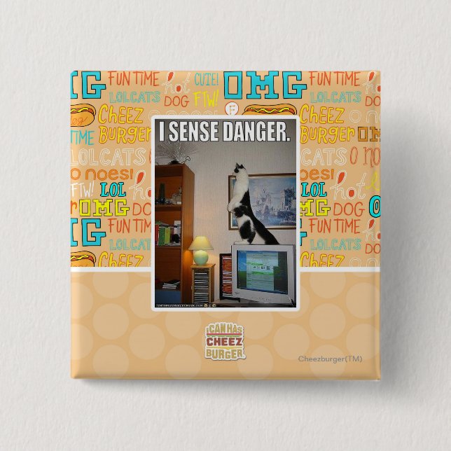 I sense danger 15 cm square badge (Front)