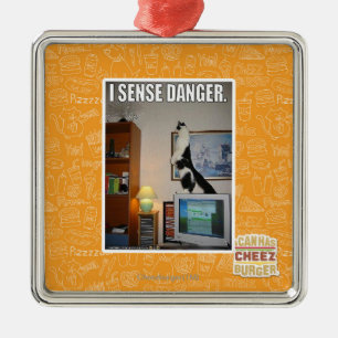 I sense danger metal tree decoration