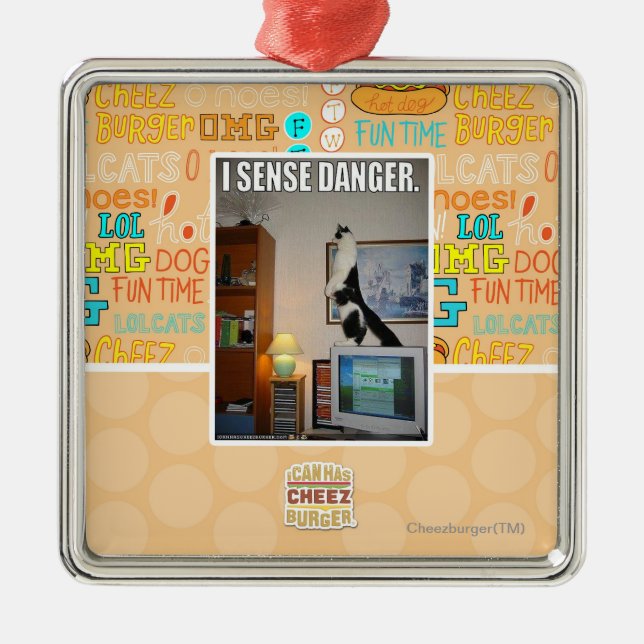 I sense danger metal tree decoration (Front)