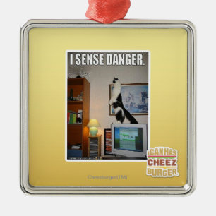 I sense danger metal tree decoration