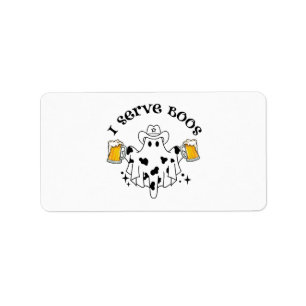 I serve Boos! Bartender spooky Label