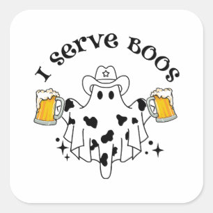 I serve Boos! Bartender spooky  Square Sticker
