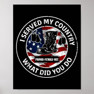 I Served My Country Veteran What Did You Do S Poster
