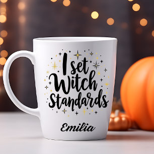 I set witch standards funny custom Halloween mug
