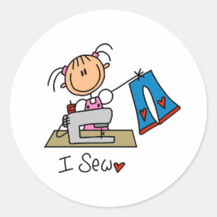 I Sew Classic Round Sticker