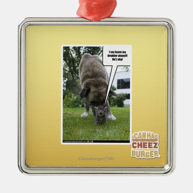 I sez leave my brudder alone metal tree decoration (Front)