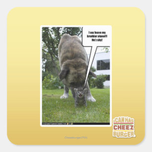 I sez leave my brudder alone square sticker