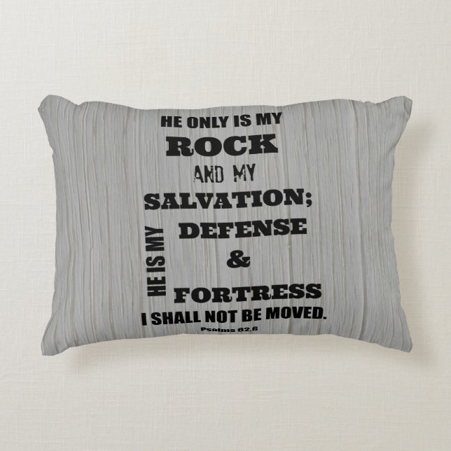 I shall not be Moved Bible Verse Decorative Cushion (Front)