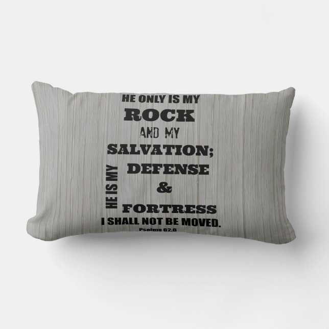 I shall not be Moved Bible Verse Lumbar Cushion (Front)