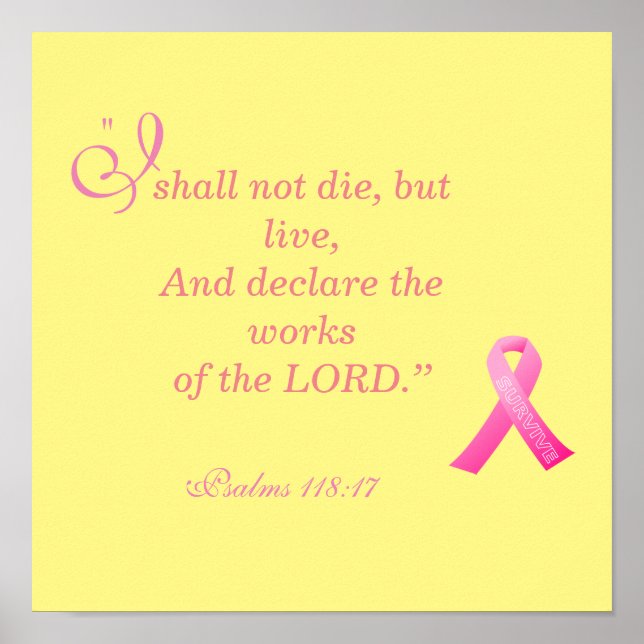 I shall not die but live Mother's Day Poster (Front)