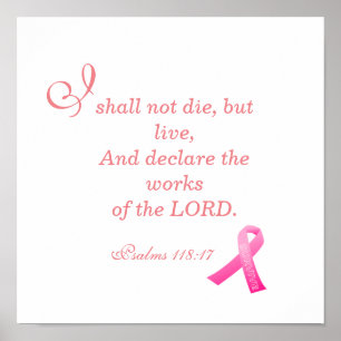 I shall not die, but live poster