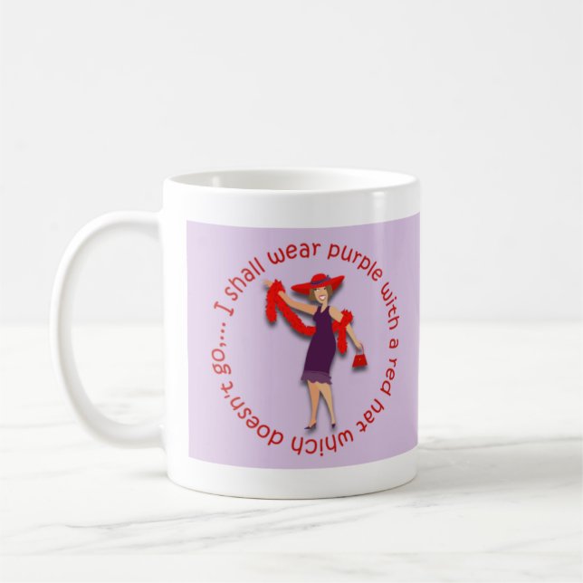I shall wear purple... coffee mug (Left)