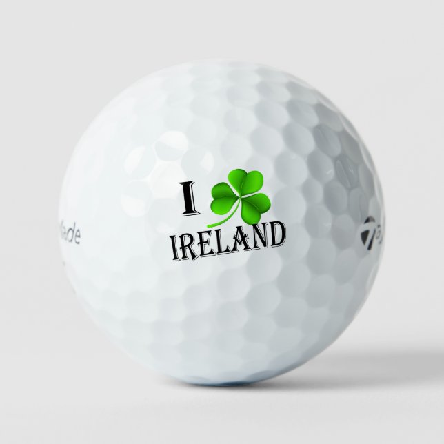 I Shamrock Ireland bk tmtp5 gbcnt Golf Balls (Front)