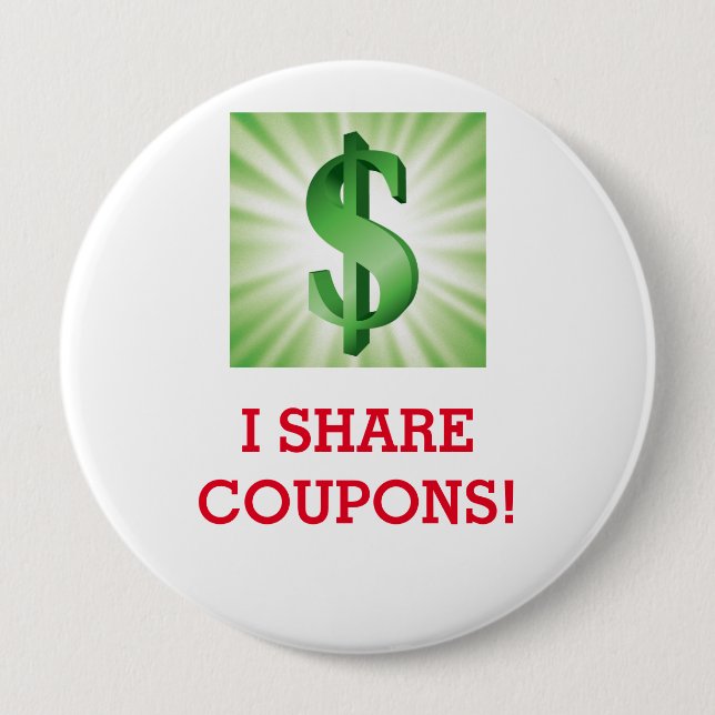 I SHARE COUPONS! button (Front)