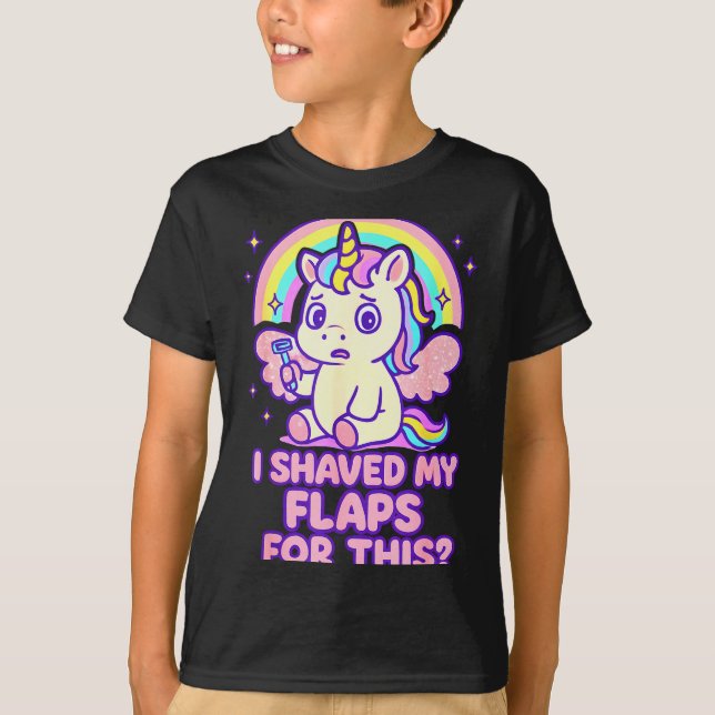 I Shaved My Flaps For This Embarring Women Adult H T-Shirt (Front)