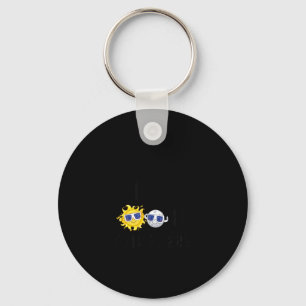 I Shirt Got Mooned Total Solar Moon Key Ring
