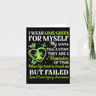 I Shirt Lime Green Myself Spinal Cord Card