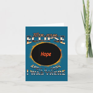 I Shirt Solar Eclipse Hope Indiana There Card